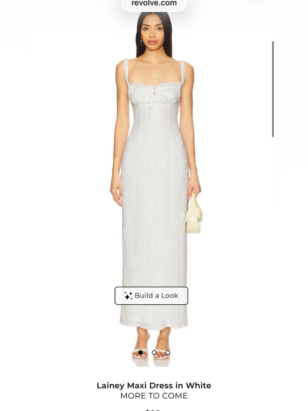 REVOLVE Lainey White Lace Maxi Dress